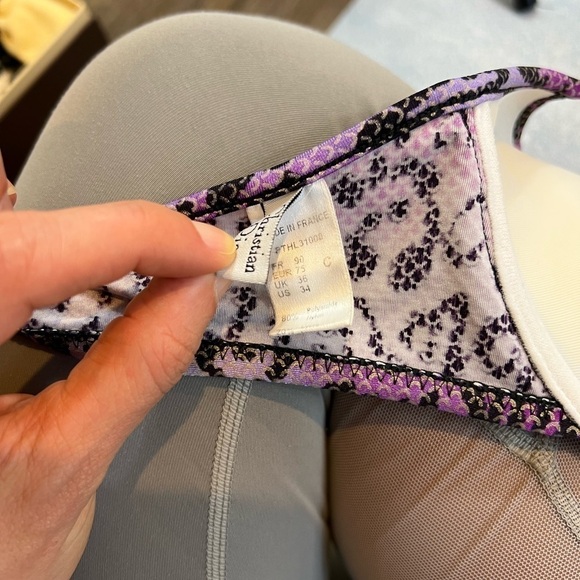 Christian Dior Bikini Set – Purple & Gold Print, Size 6 - Picture 10 of 13